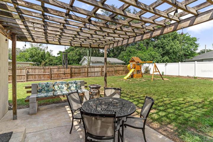 Back Patio and Backyard Area