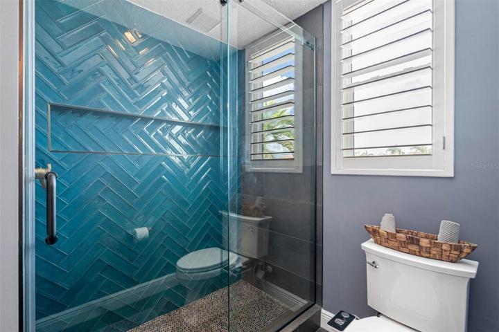 Walk-in shower.