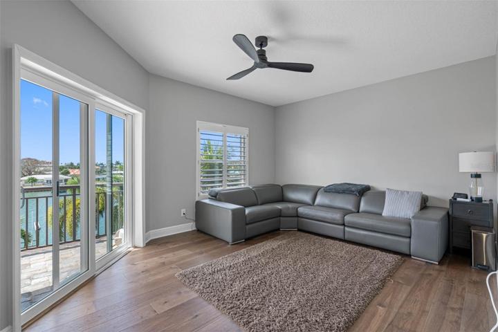 Guest bedroom or office with water views.
