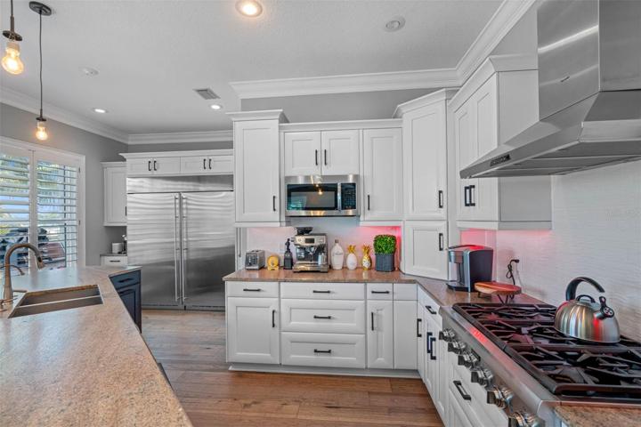 Gourmet kitchen.