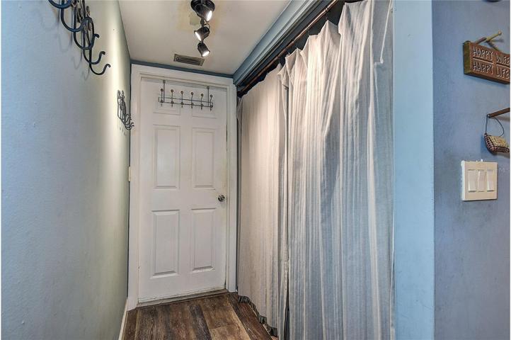 Inside laundry closet