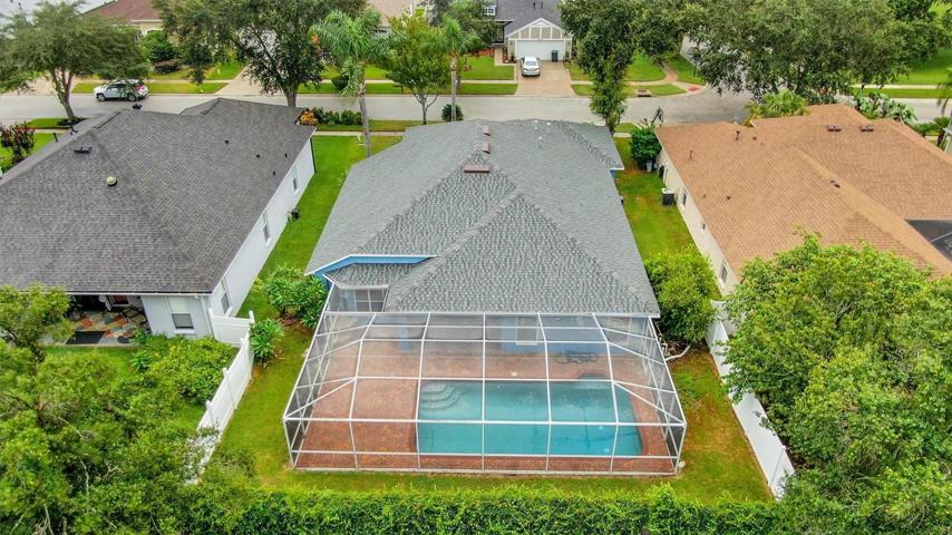Screened in pool and patio