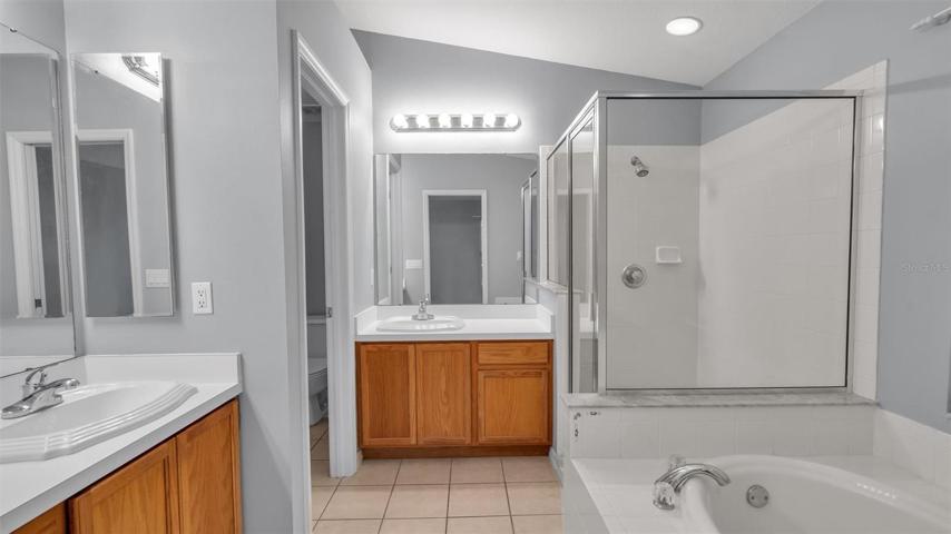 Primary bath - dual sinks, and vanity