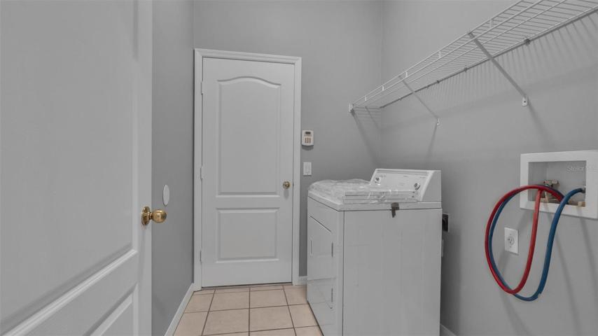 Inside laundry room