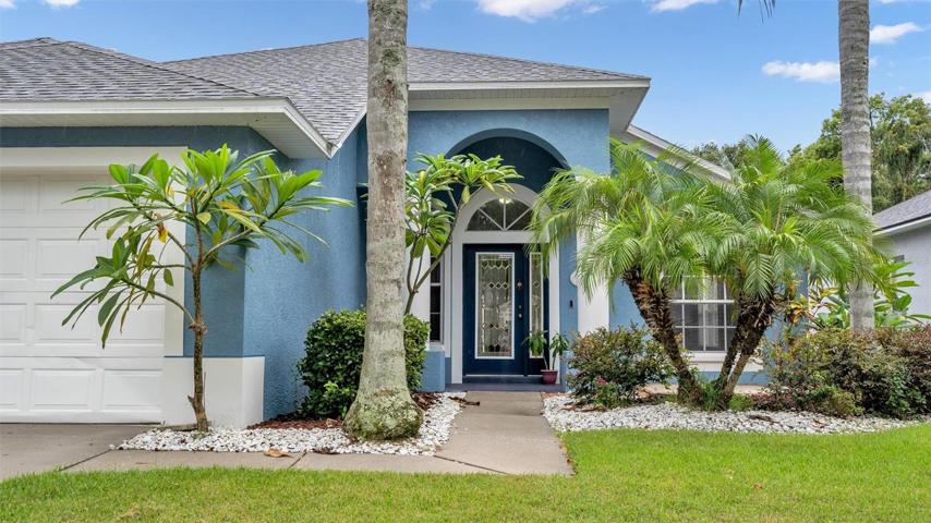 Beautifully landscaped front entrance