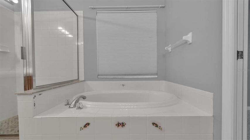 Large soaking tub