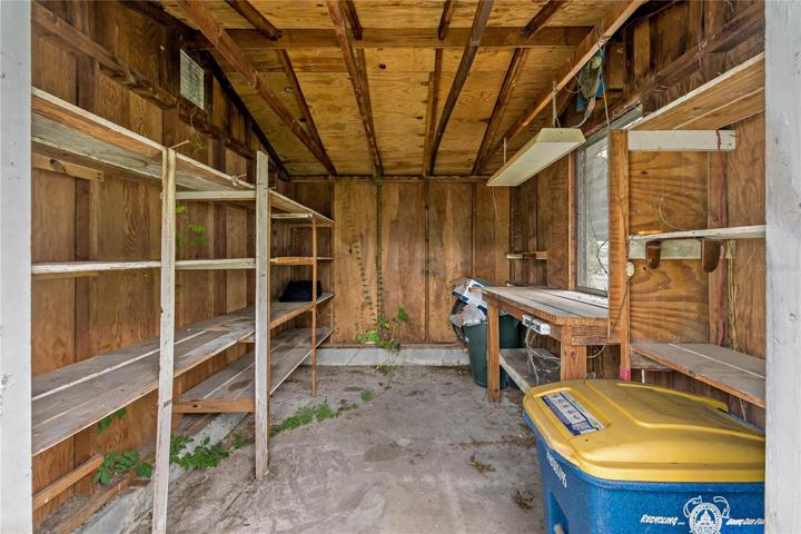 Shed interior