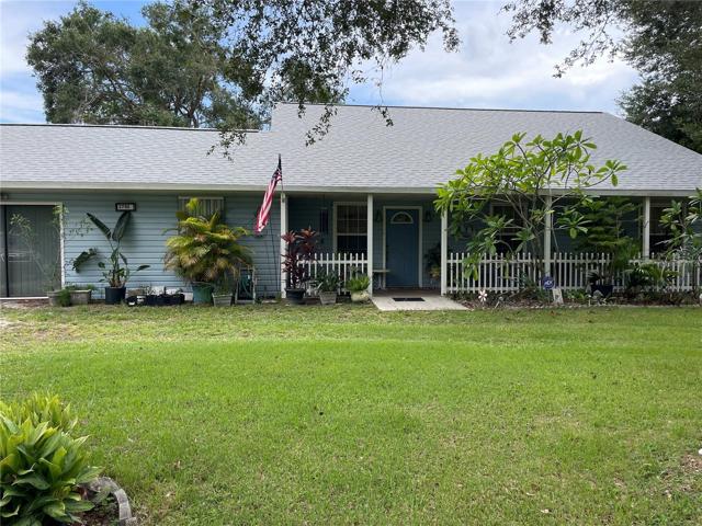 Front of the home on a corner lot