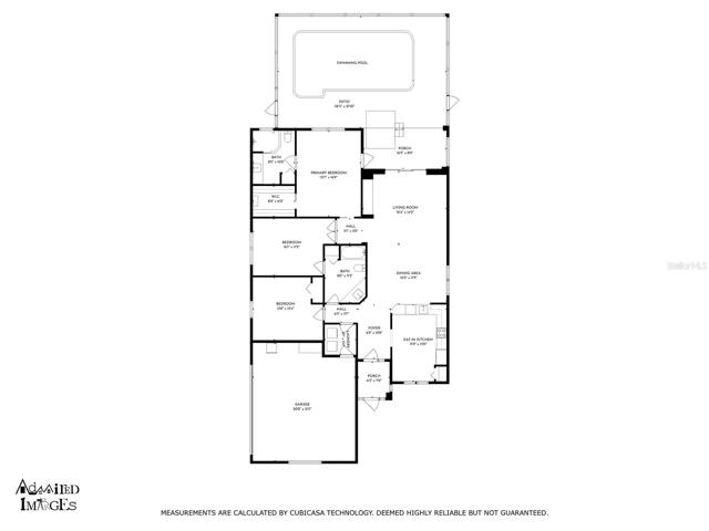 A nice split bedroom plan and great room/dining combination.
