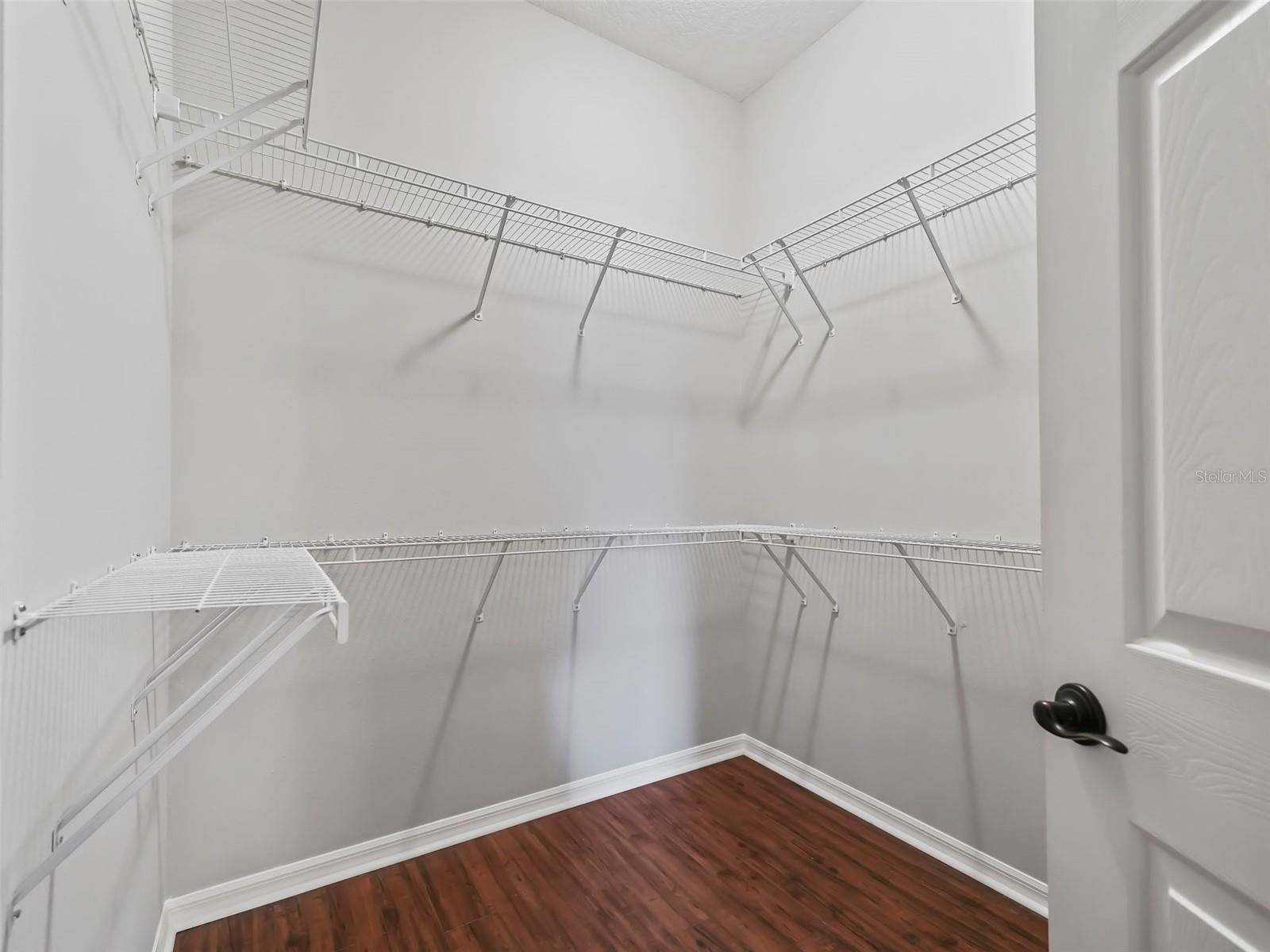 This picture can't show it all...this closet off the master ensuite is huge!