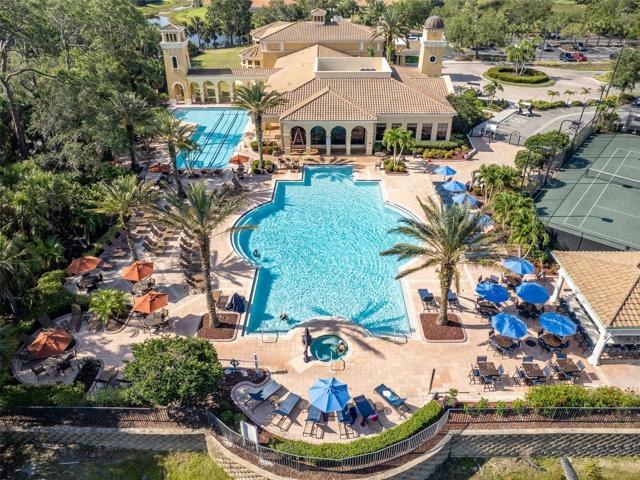 Aerial of pools