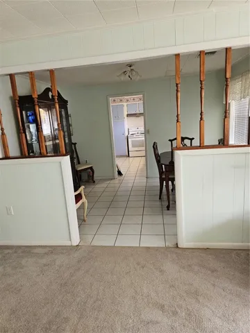 View of dining room from the living room