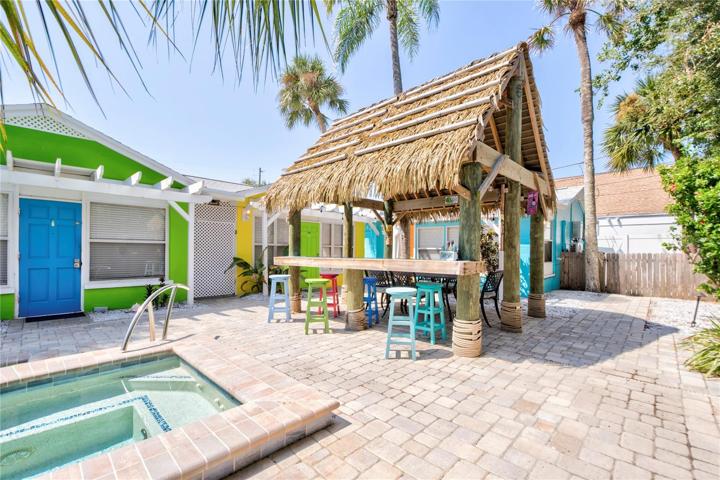 Pool and tiki bar