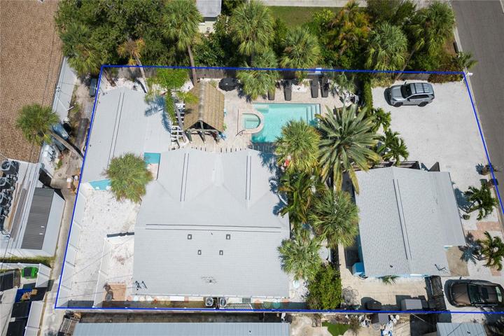Aerial of cottages