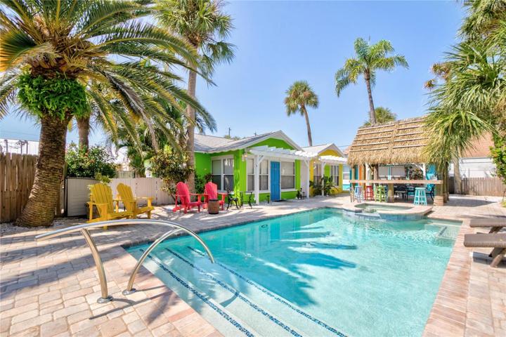 Pool and tiki bar