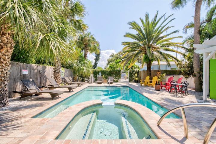 Gas heated pool