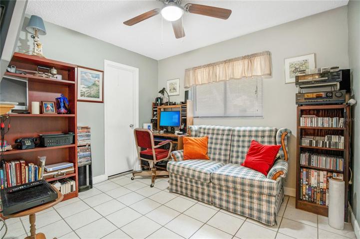 Bedroom 3 currently utilized as a home office w/ walk in closet