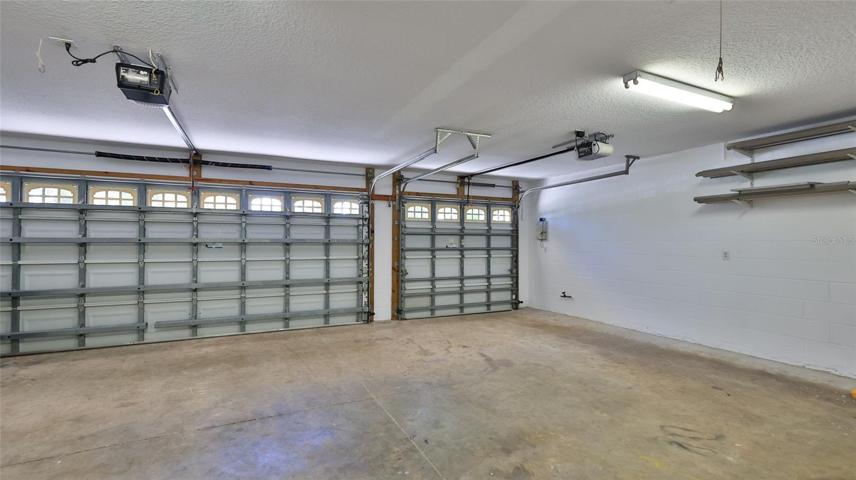 Oversized garage.
