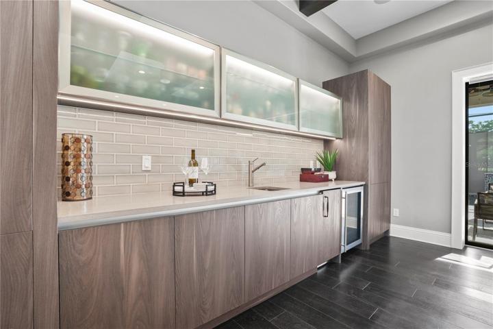 and wet bar