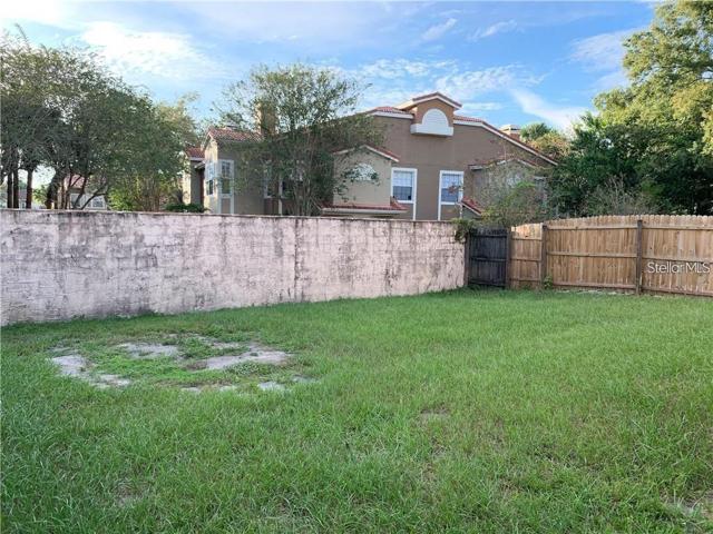 Large backyard ready for outside entertainment.