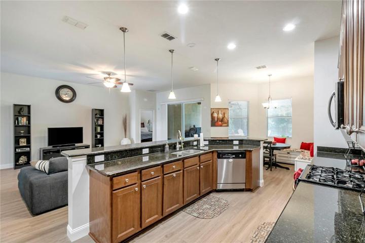 Kitchen with open floor plan