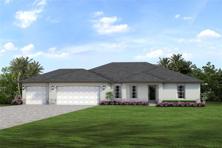 ST AUGUSTINE 3 CAR GARAGE ELEVATION *DISCLAIMER: Renderings, Photos, Virtual Tours are of like model and are used for display purpose only, actual property may vary.