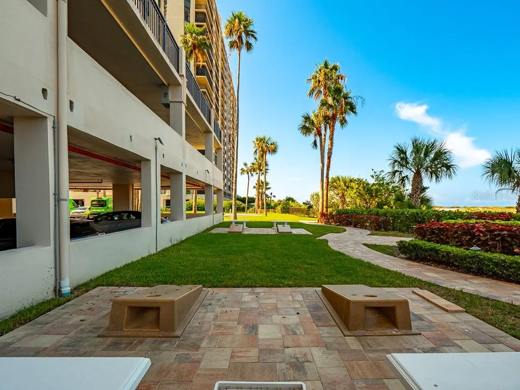 Corn hole on the property