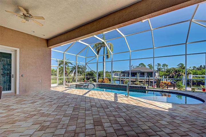 LARGE COVERED SPACE IN LANAI, W/HOOKUPS FOR OUTDOOR KITCHEN