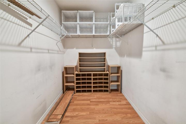 Master walk-in closet