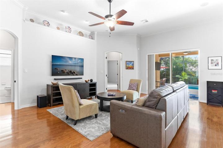 Living Area with Sliding Doors to Lanai Area