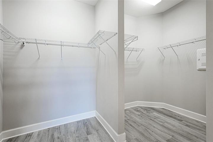 Primary over sized walk in closet