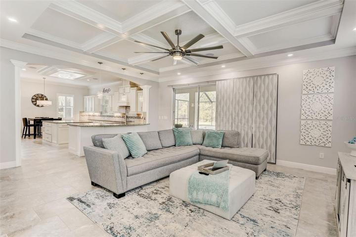 Family room and kitchen