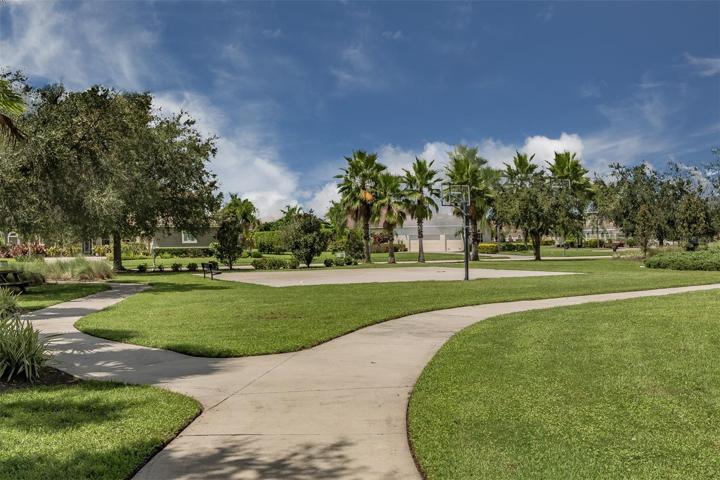 Park walking trails and basketball courts