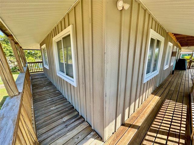 Decking wraps around the entire house.