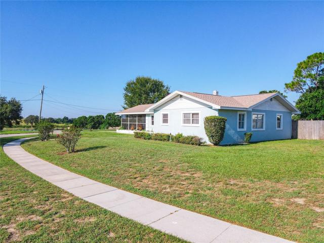 Side view of the home looking towards Lake Belle.