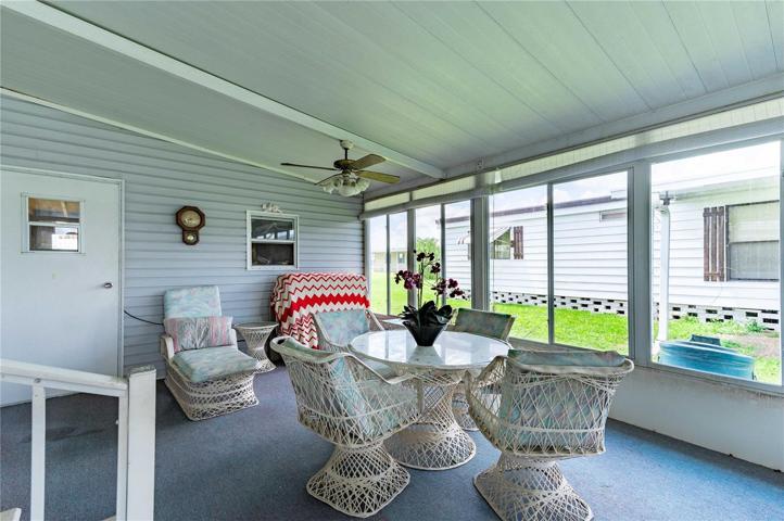 Florida room is off the carport.