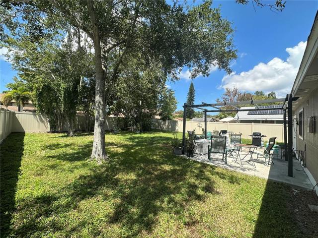 Check out this huge fenced back yard