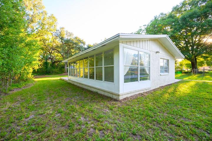 Exterior shot of sunroom