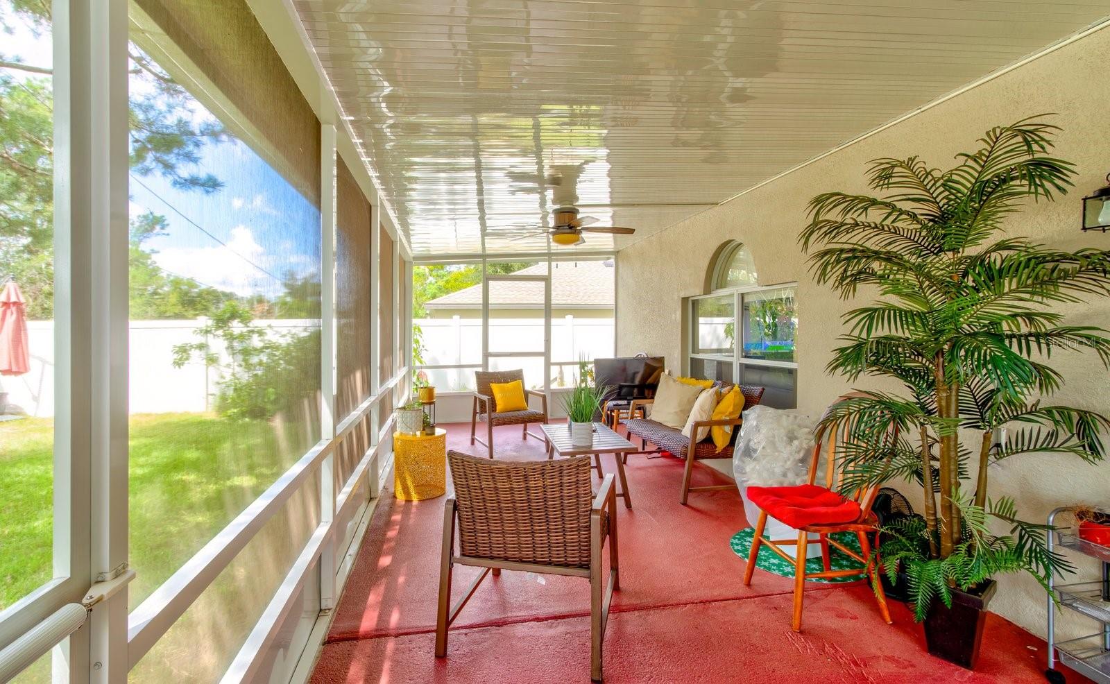 Enclosed porch area