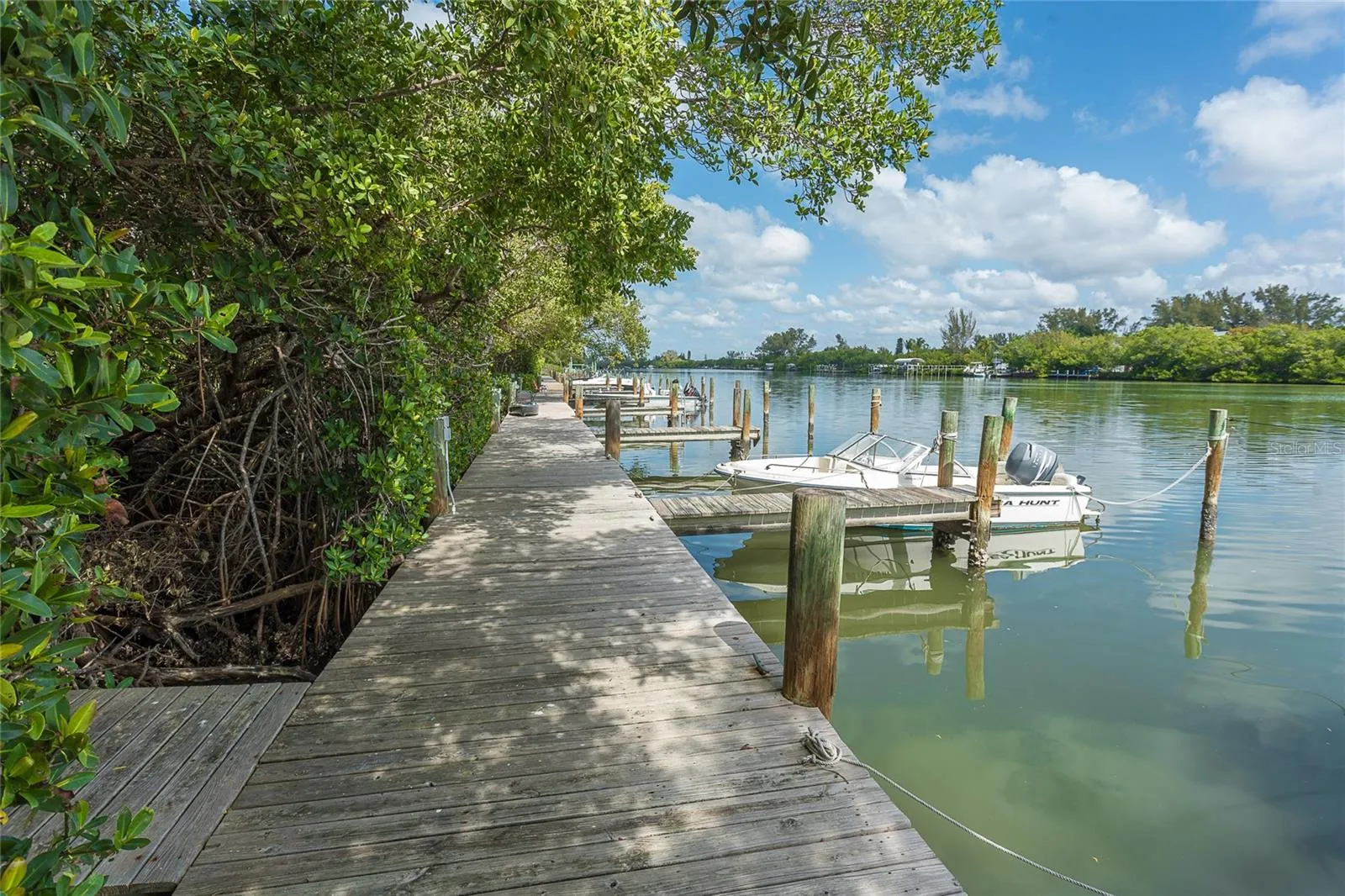 Community Dock on Bocilla Lagoon.