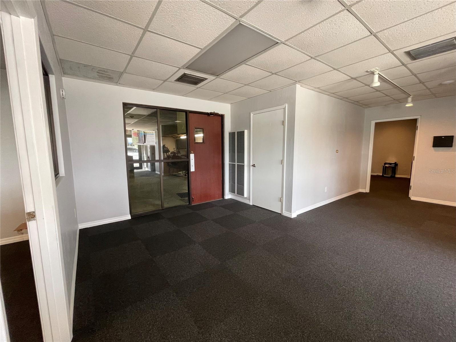 Warehouse entry door from inside office