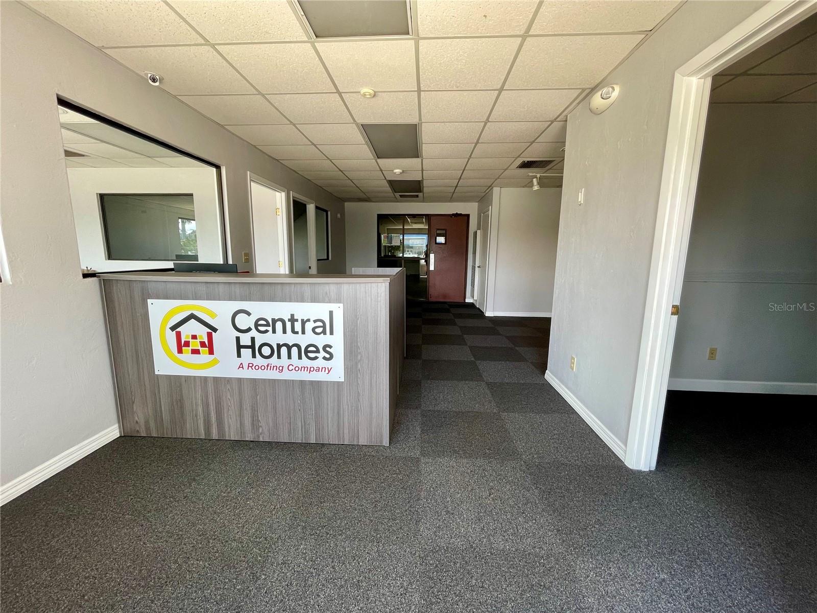 Office space front entry with office 1 on right