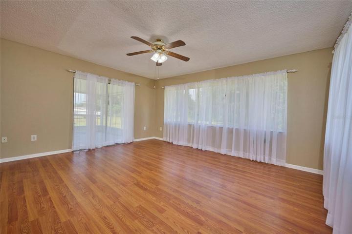 Bonus room with view of patio access.