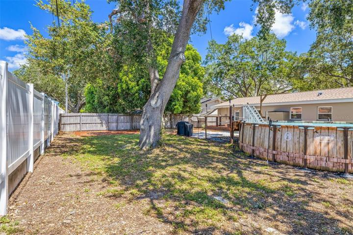 Spacious yard