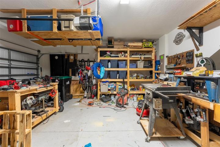 Custom Built Shelving in the Garage