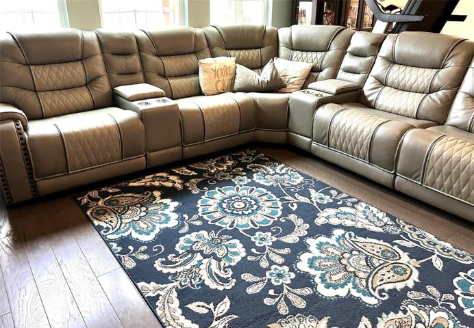 Living room with wood floors