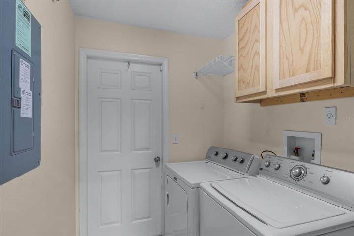Laundry room off of Garage
