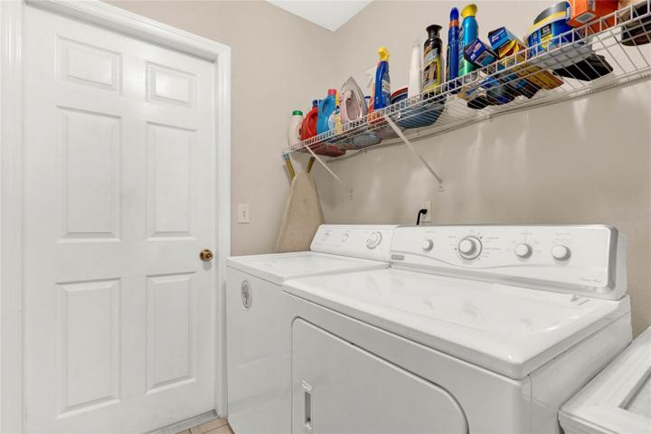 Inside laundry room