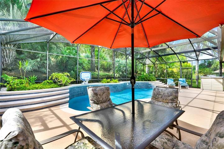 Gorgeous saltwater pool with private landscaping