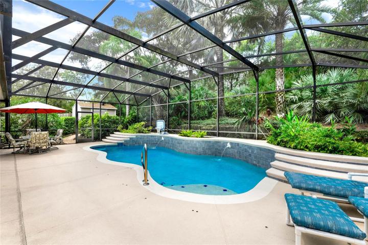 Gorgeous saltwater pool with private landscaping